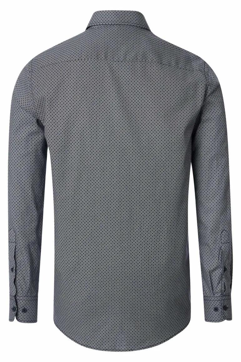 Casa Moda casual overhemd mouwlengte 7 groen geprint