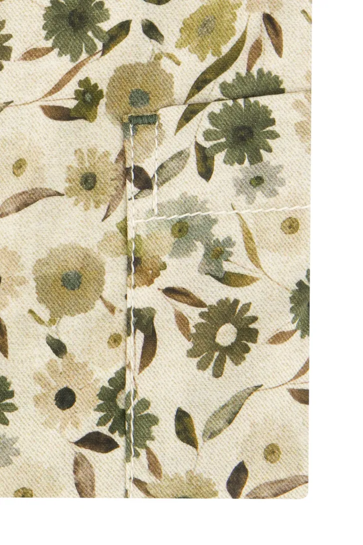 Casa Moda overhemd bloemenprint beige casual fit