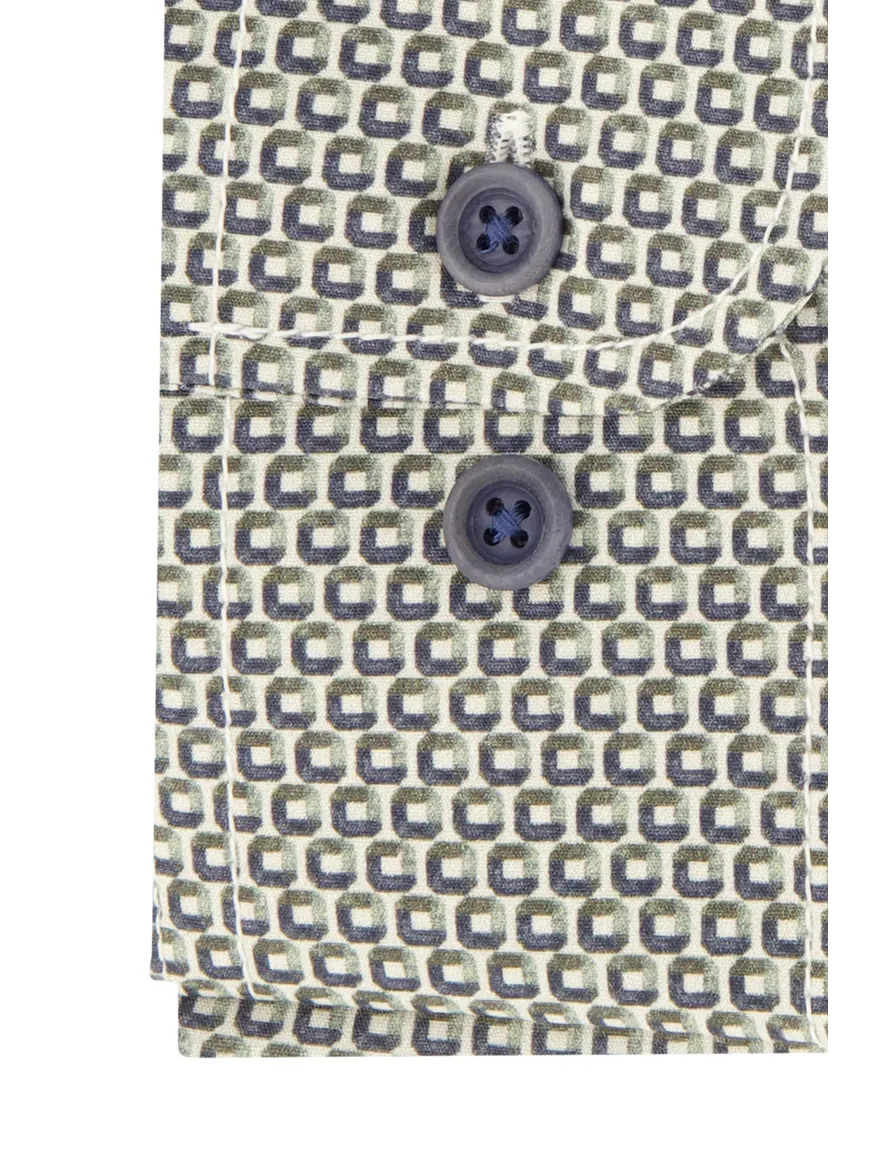 Casa Moda overhemd groen geprint casual fit