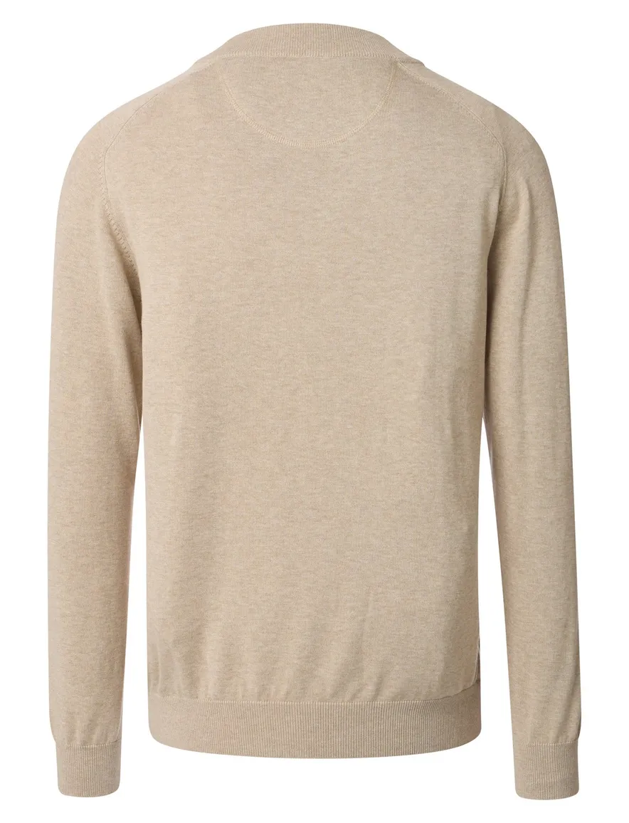 Casa Moda vest beige rits gemeleerd