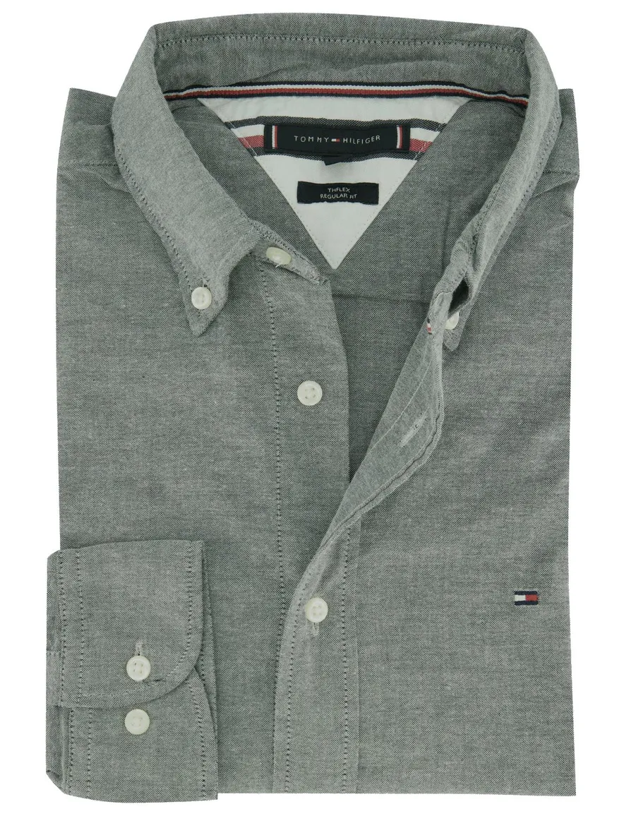 Tommy Hilfiger overhemd grijsblauw button-down