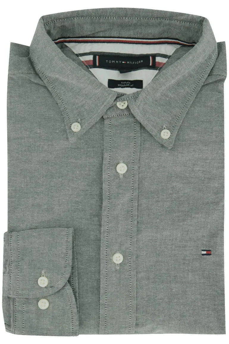 Tommy Hilfiger overhemd grijsblauw button-down