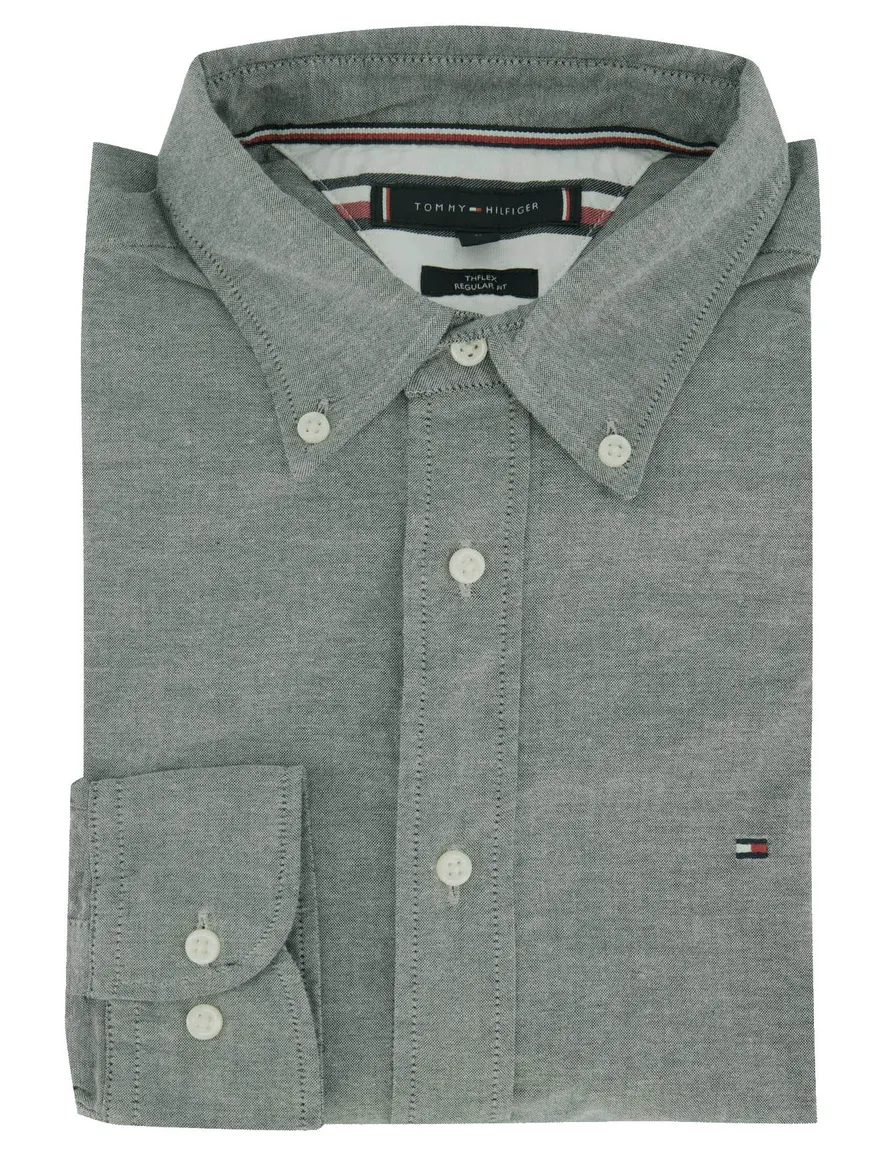 Tommy Hilfiger overhemd grijsblauw button-down