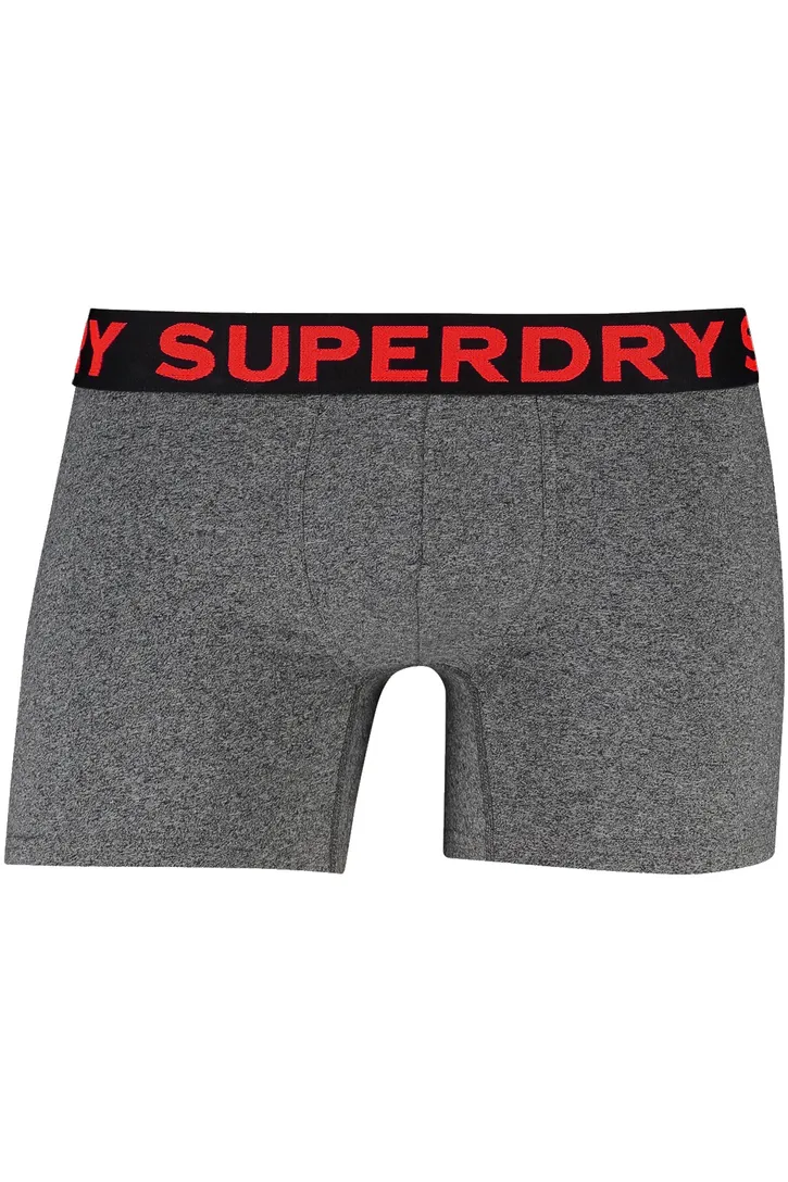 Superdry boxershort katoen grijs gemêleerd slim fit