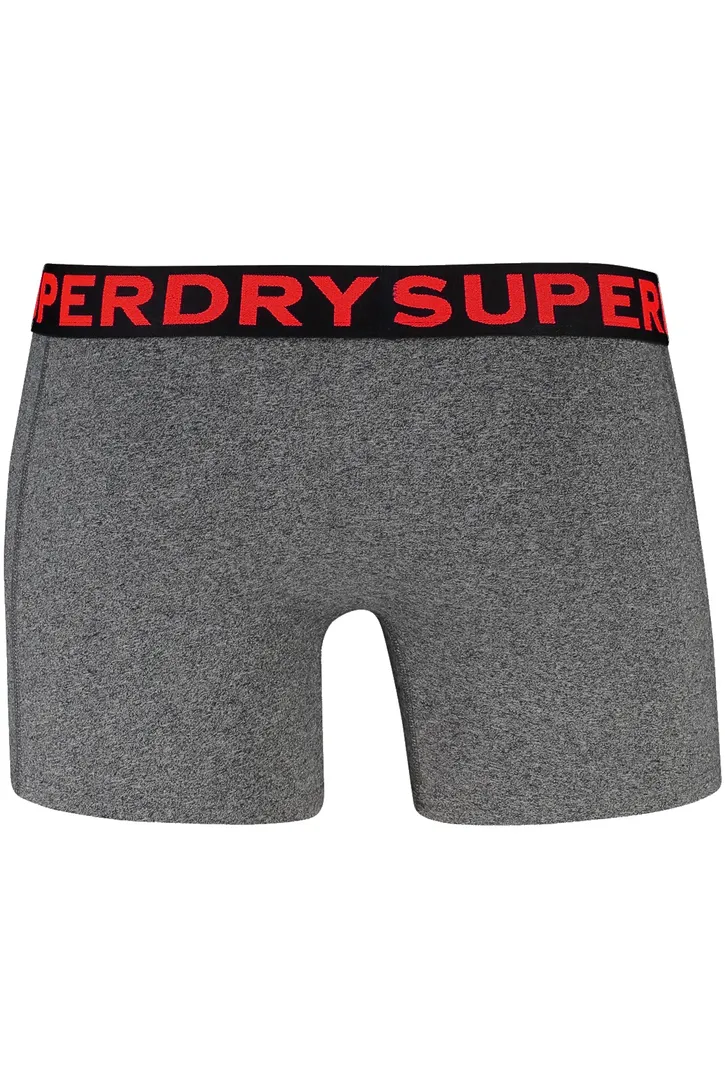 Superdry boxershort katoen grijs gemêleerd slim fit