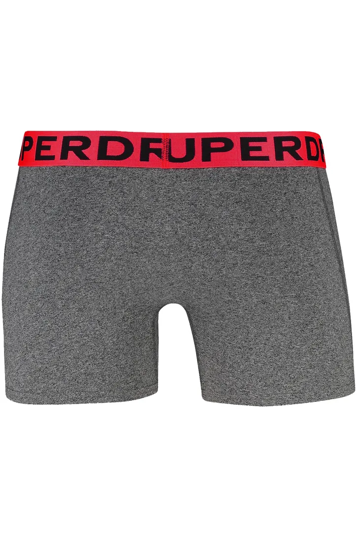 Superdry boxershort katoen grijs gemêleerd slim fit