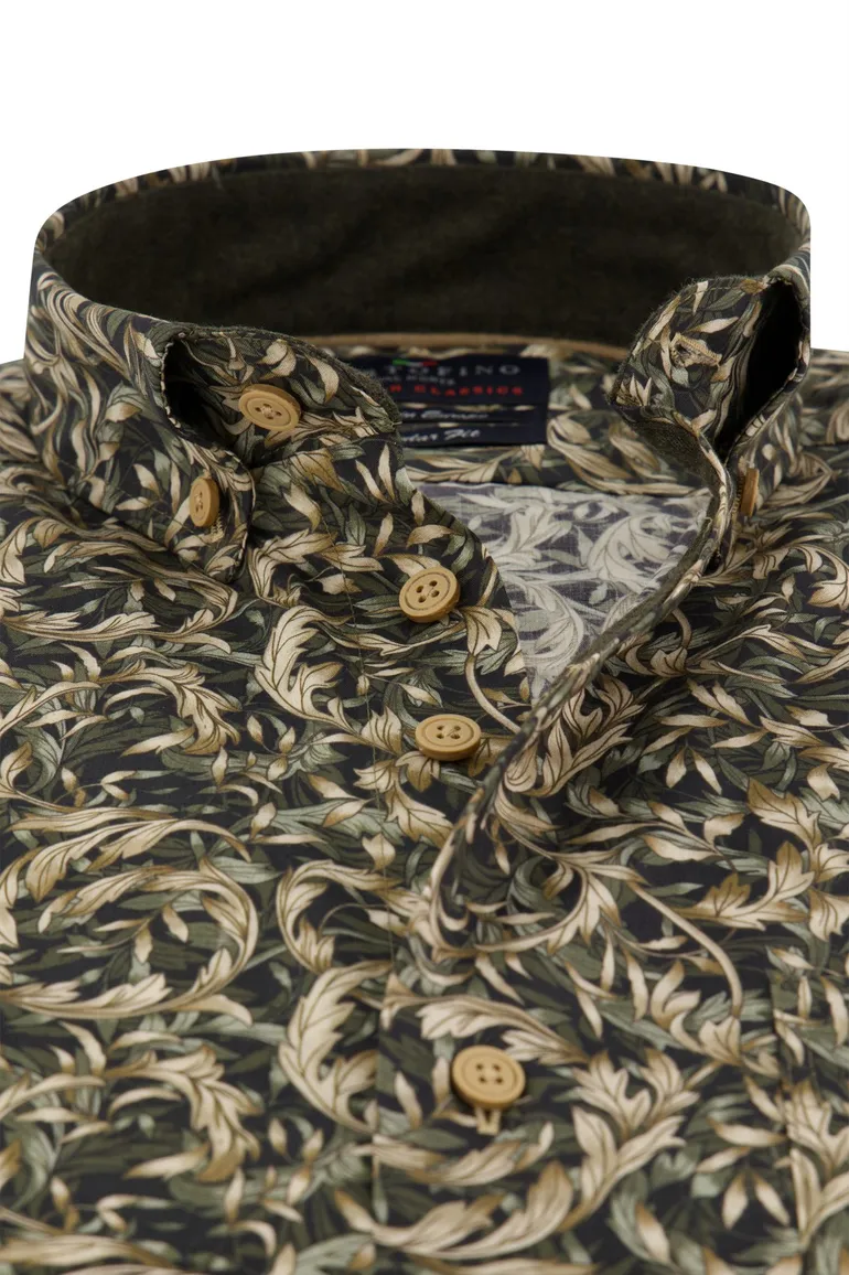 casual overhemd groen Portofino Regular Fit