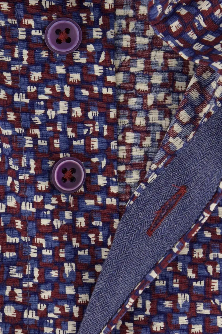 casual overhemd blauw Portofino Regular Fit