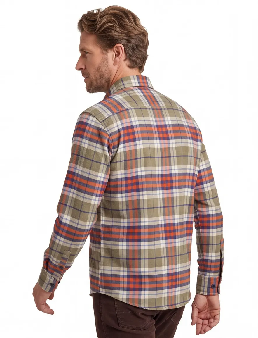 casual overhemd beige Portofino Regular Fit