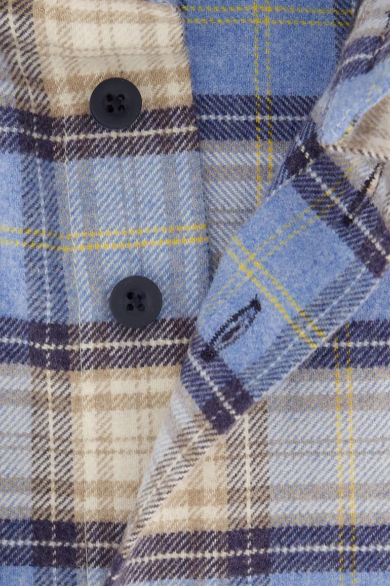 casual overhemd blauw Portofino Regular Fit