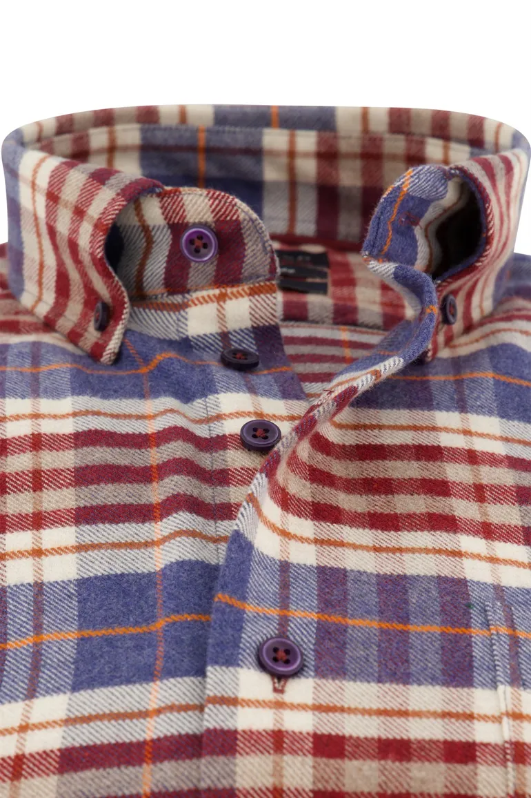 casual overhemd rood Portofino Regular Fit