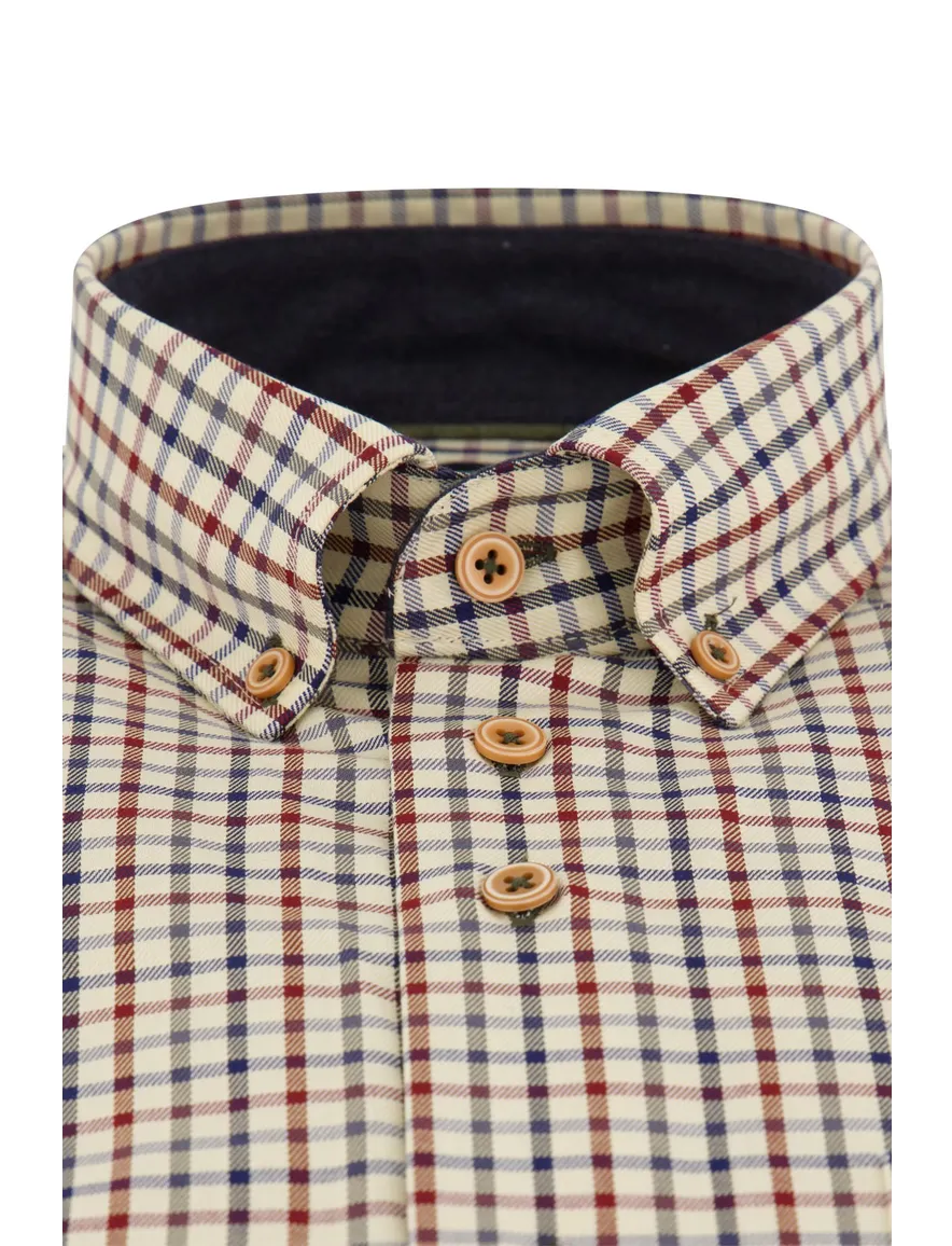casual overhemd beige Portofino Regular Fit