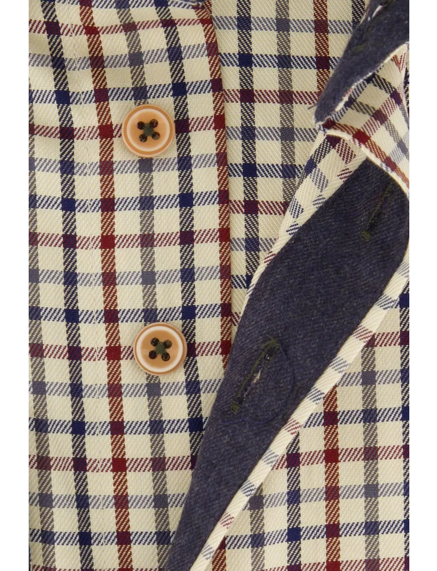 casual overhemd beige Portofino Regular Fit