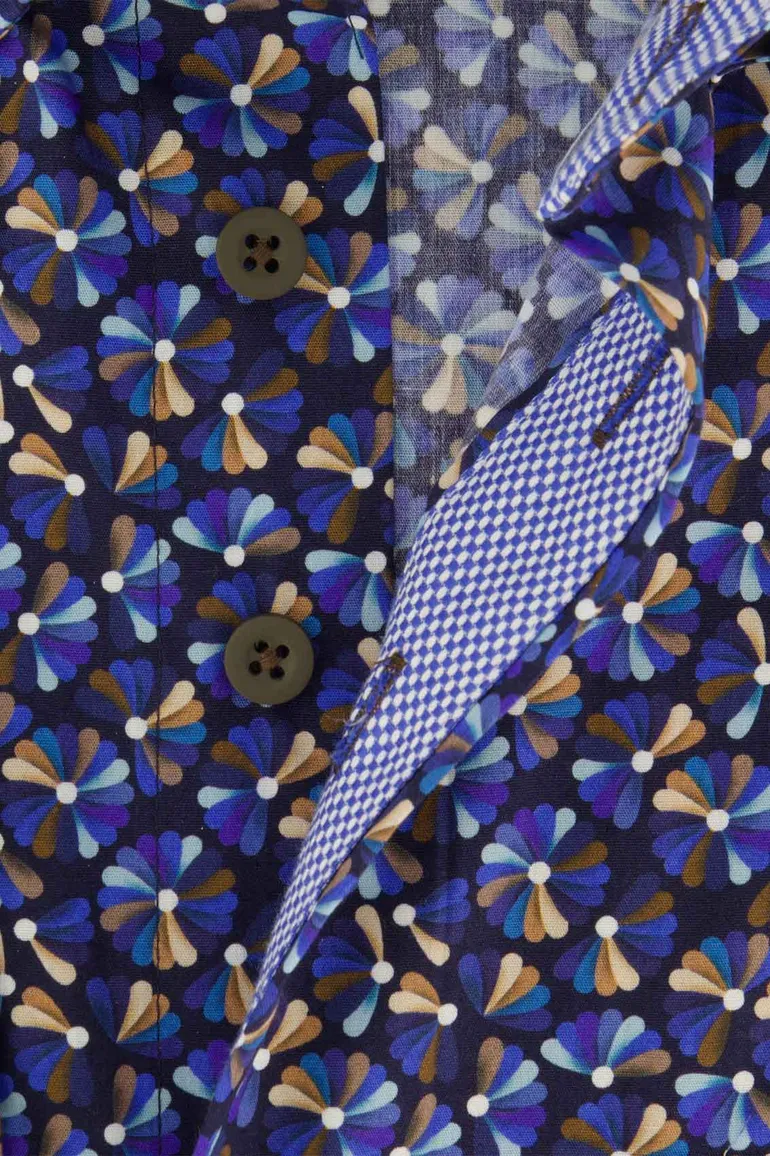 casual overhemd blauw Portofino Regular Fit