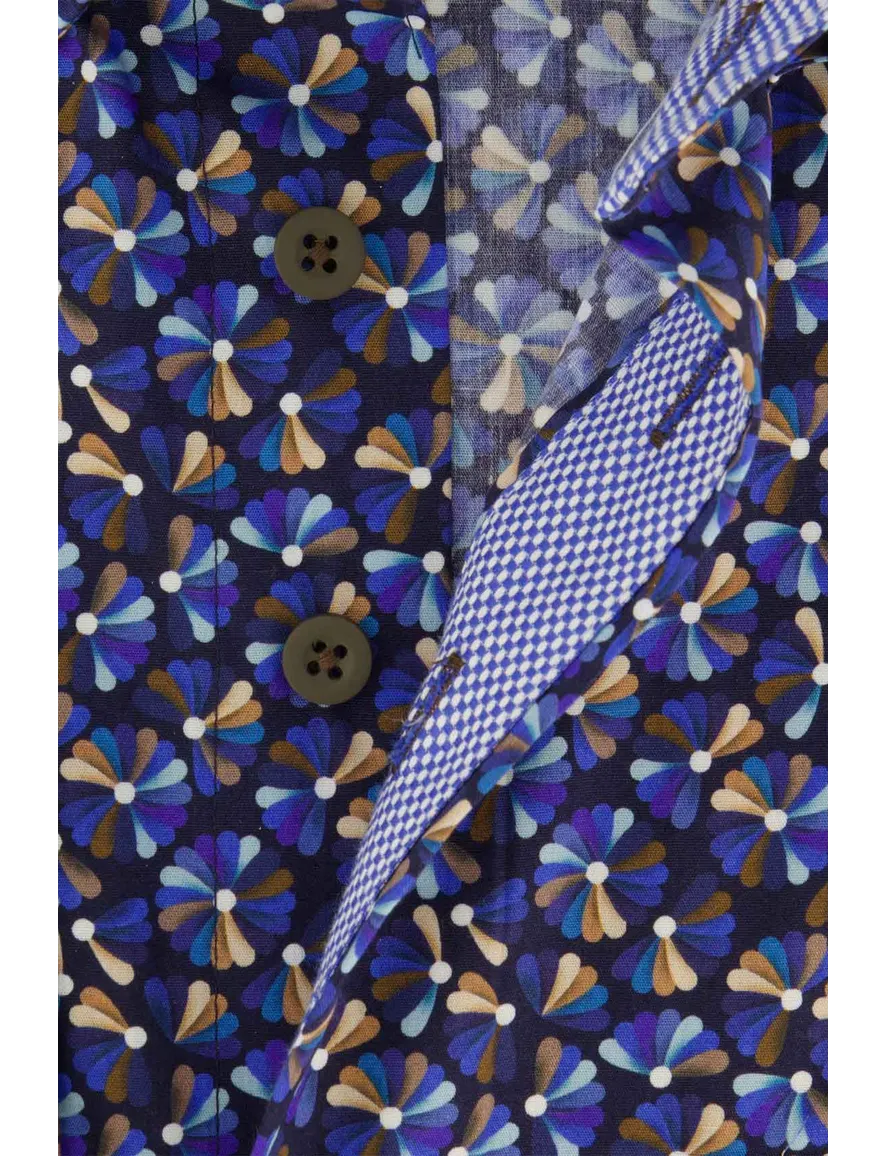 casual overhemd blauw Portofino Regular Fit