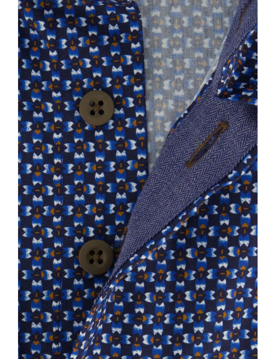 casual overhemd donkerblauw Portofino Regular Fit