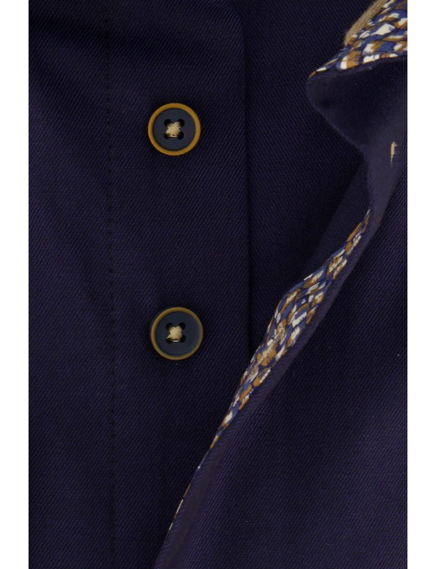 casual overhemd donkerblauw Portofino Regular Fit