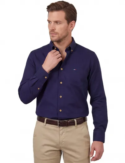 Portofino Portofino overhemd navy gestreept button-down