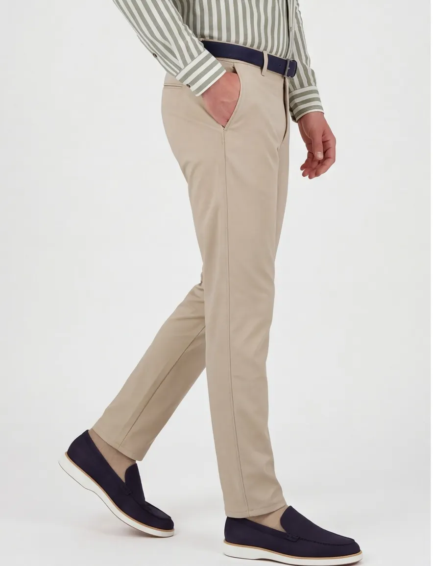 North84 travel pants beige polyamide