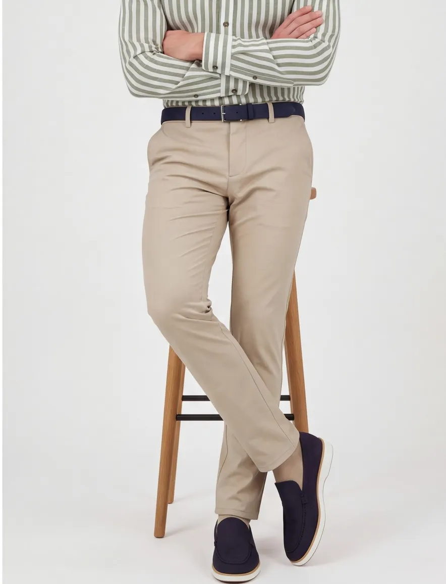 North84 travel pants beige polyamide