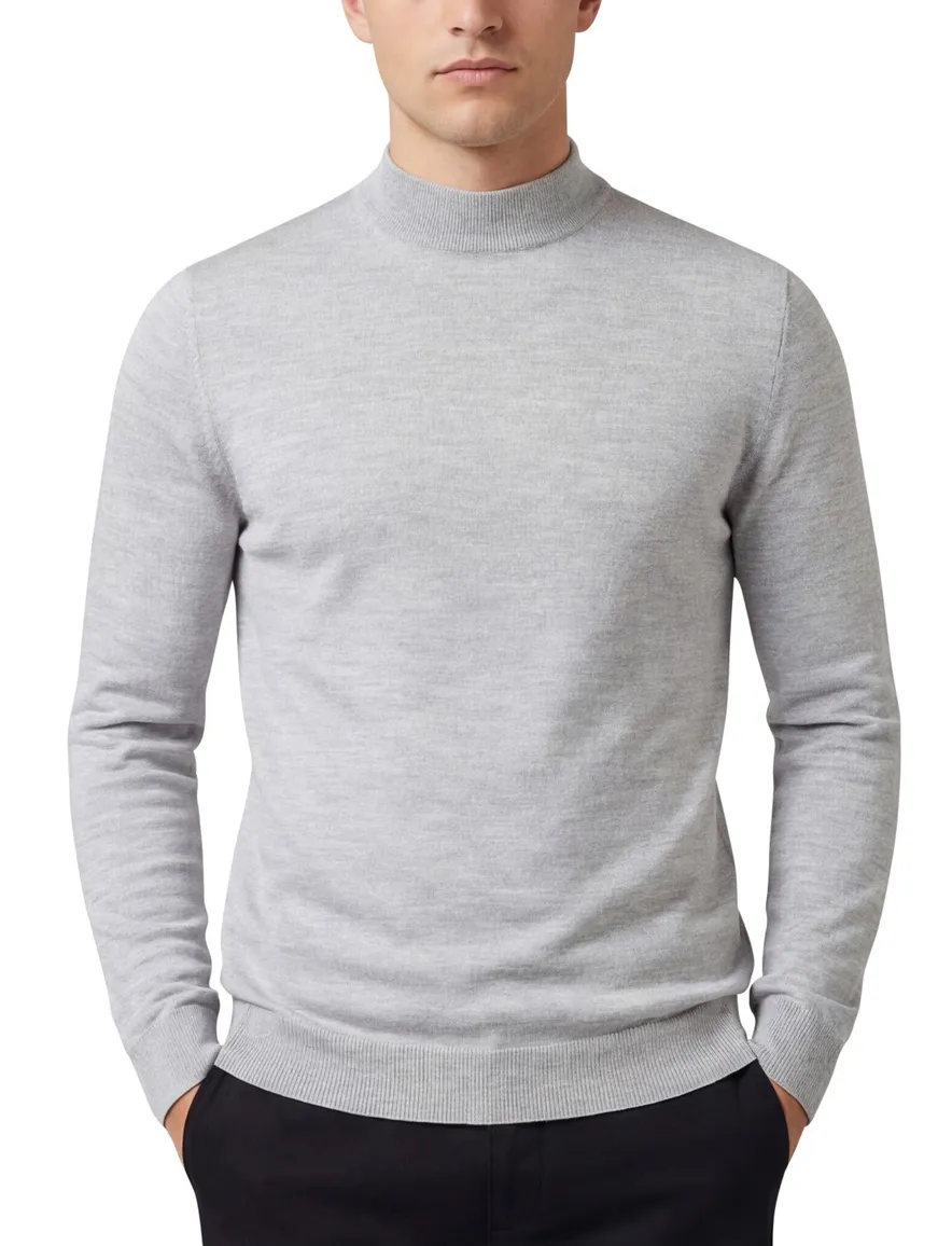 Portofino trui grijs turtle neck