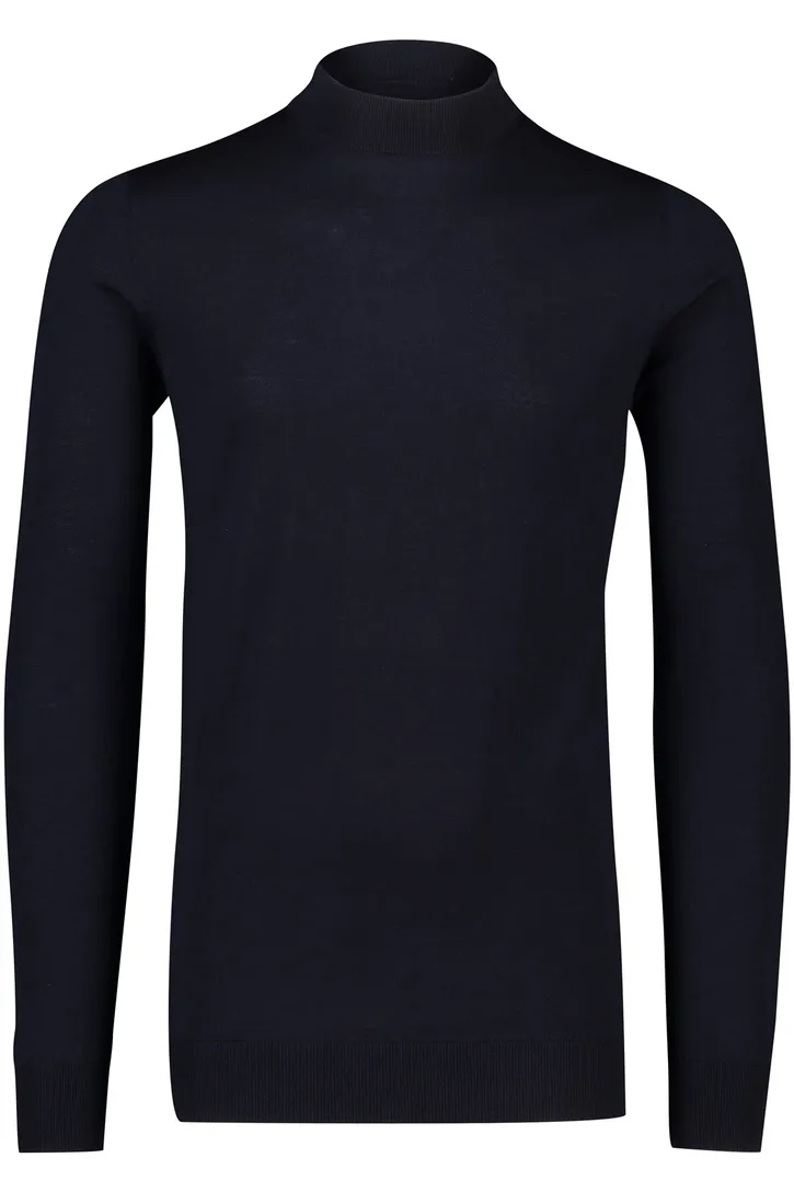 trui extra lange mouwlengte Portofino donkerblauw effen