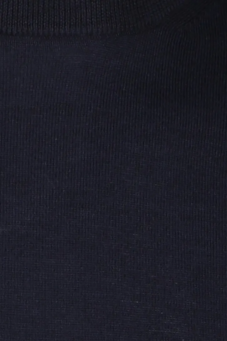trui extra lange mouwlengte Portofino donkerblauw effen
