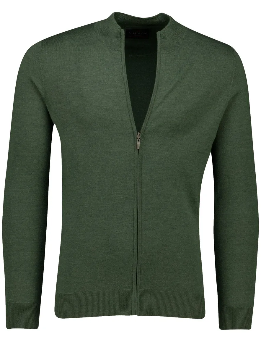 Portofino vest groen merinowol