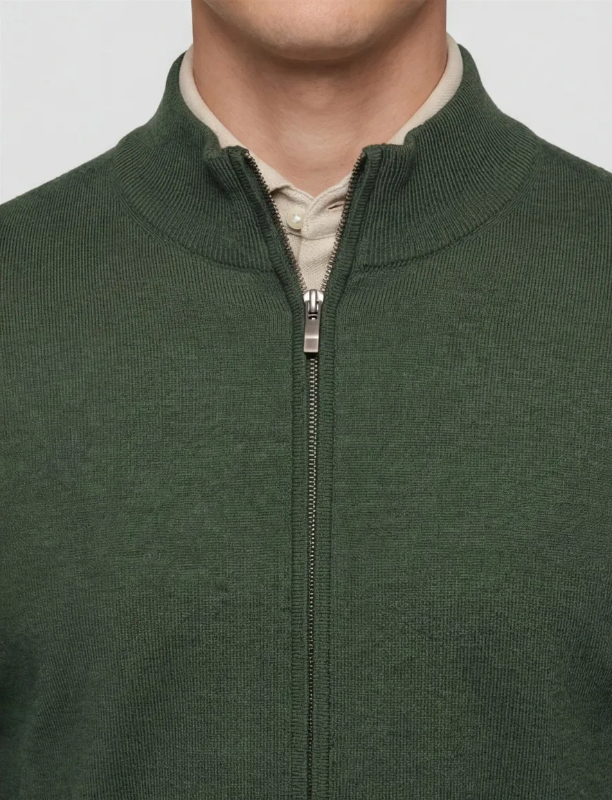 Portofino vest groen merinowol
