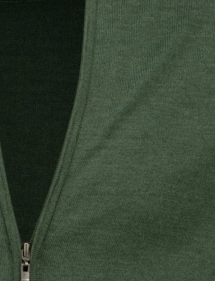 Portofino vest groen merinowol
