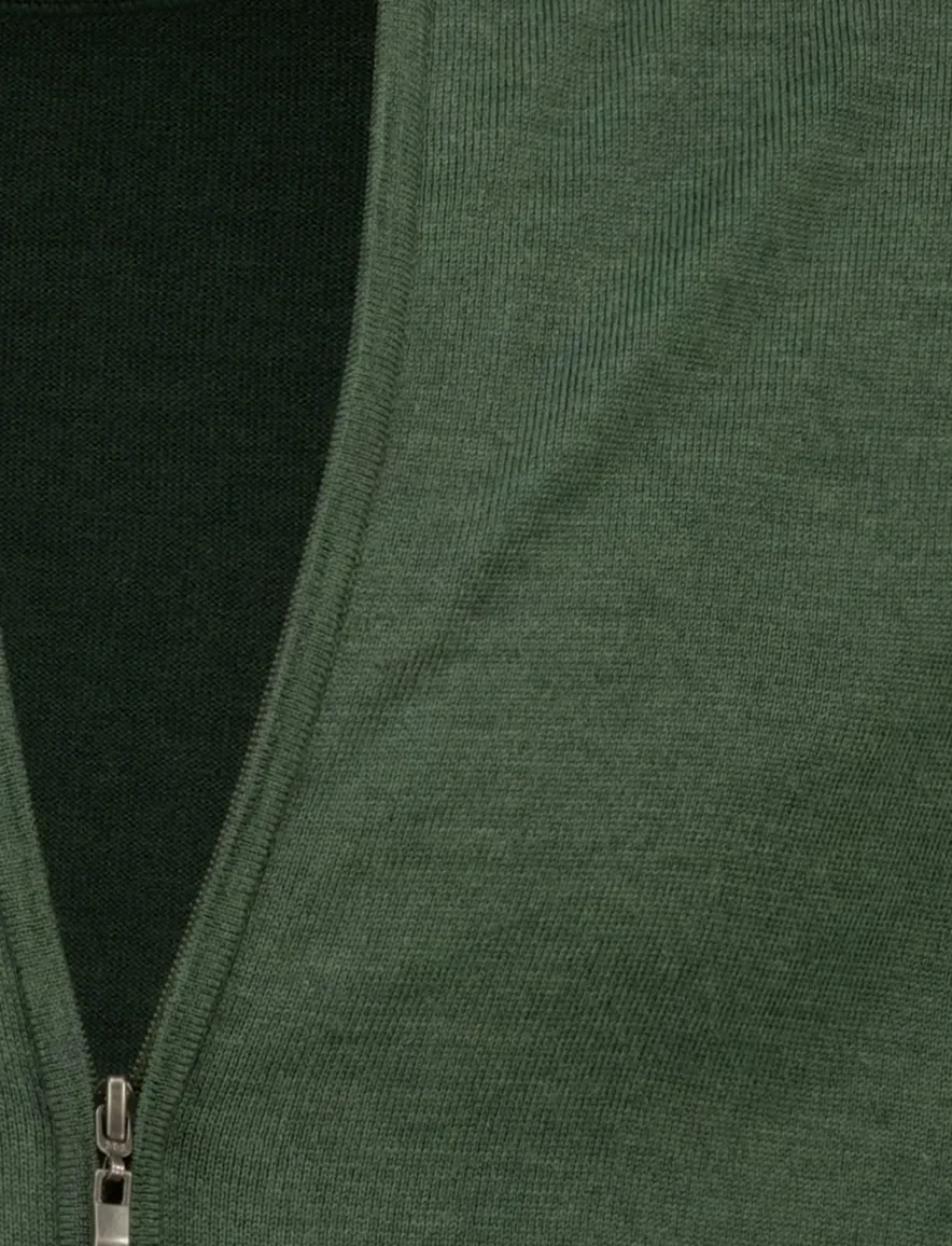 Portofino vest groen merinowol