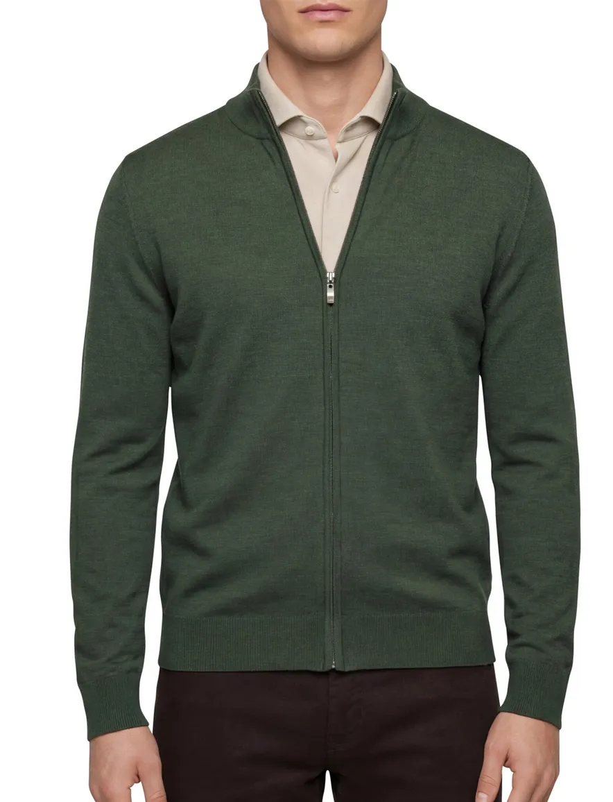Portofino vest groen merinowol