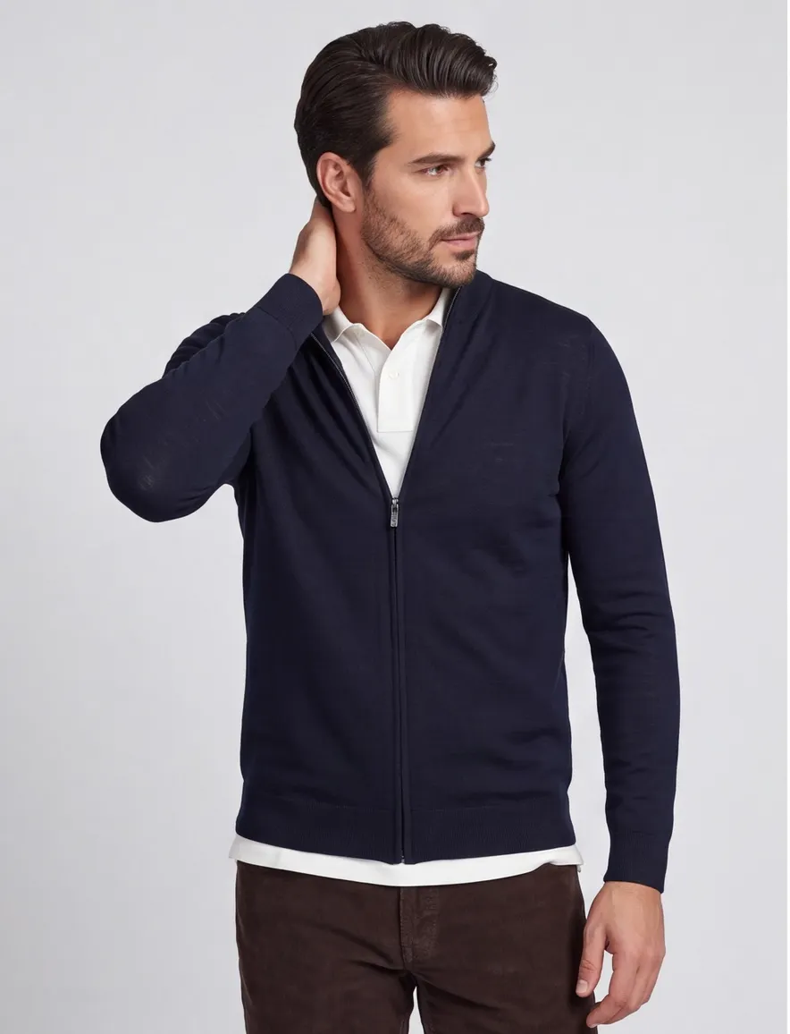 vest Portofino extra lange navy