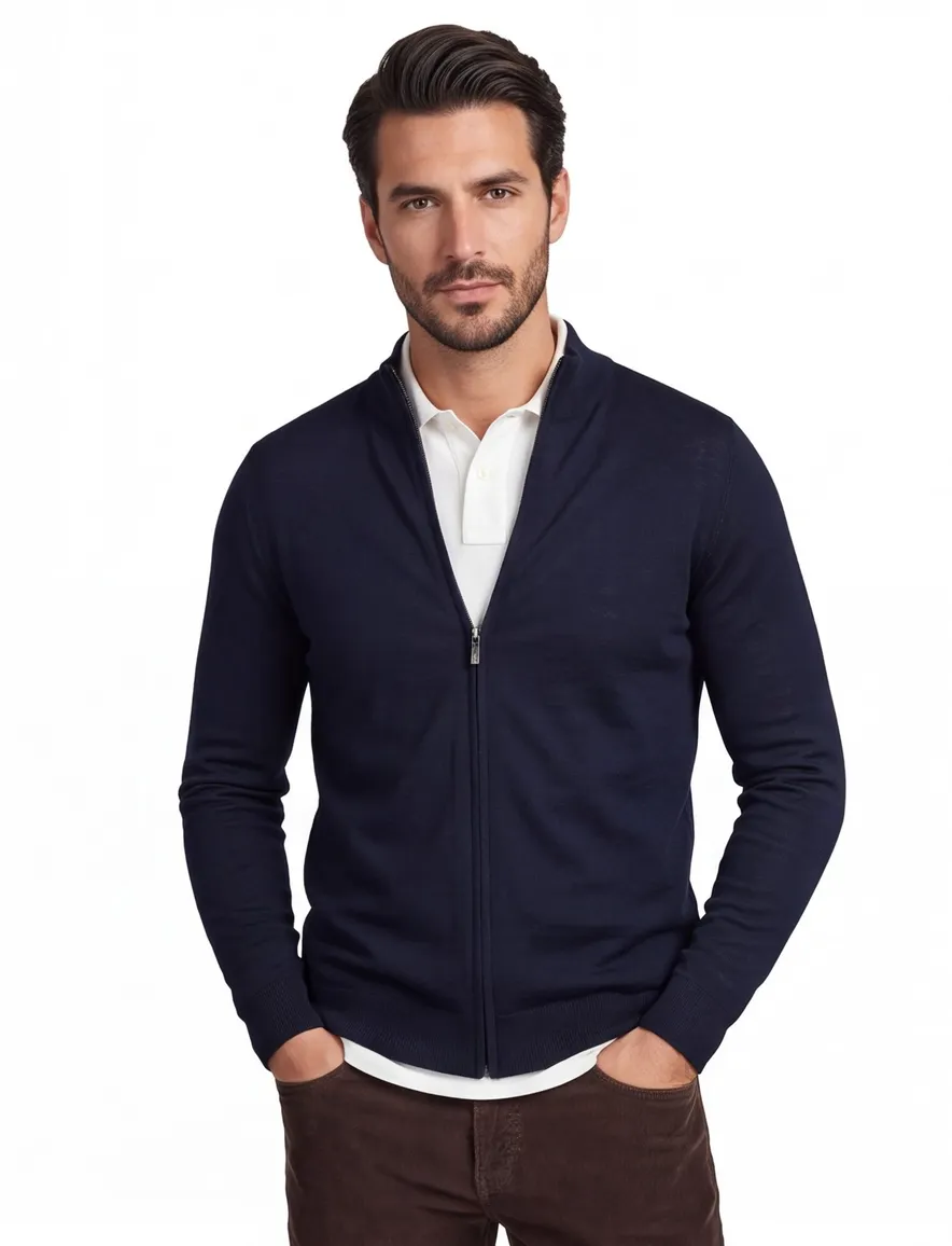vest Portofino extra lange navy