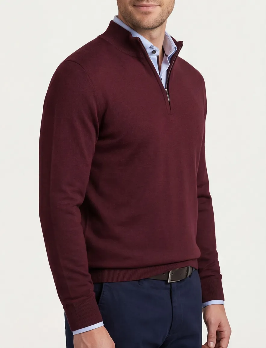 Portofino trui effen bordeaux normale fit