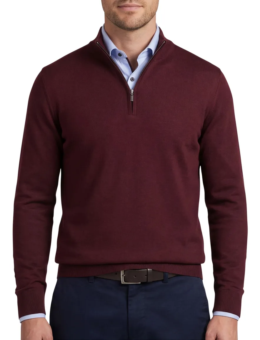 Portofino trui effen bordeaux normale fit