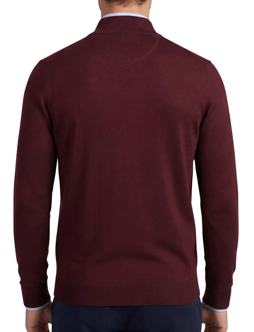 Portofino trui effen bordeaux normale fit