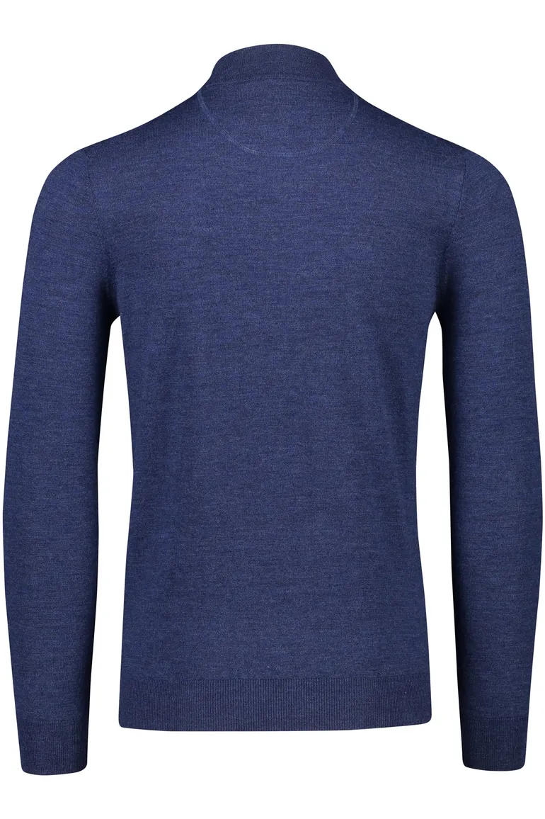 Portofino trui gemeleerd donkerblauw half zip