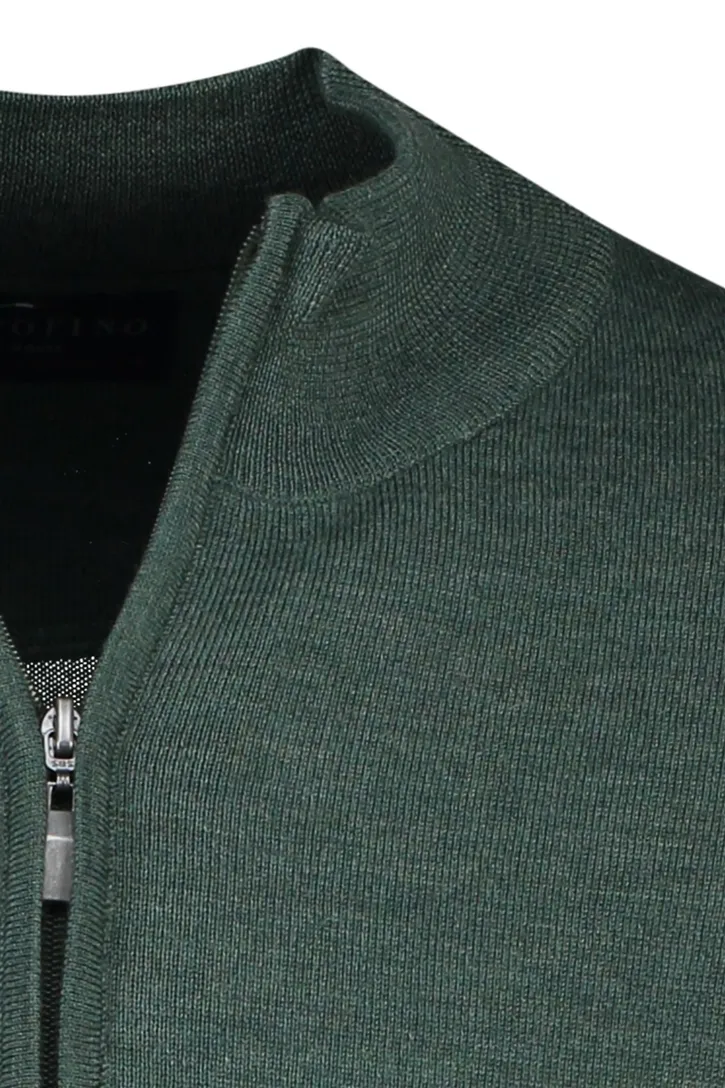 trui Portofino groen gemeleerd normale fit