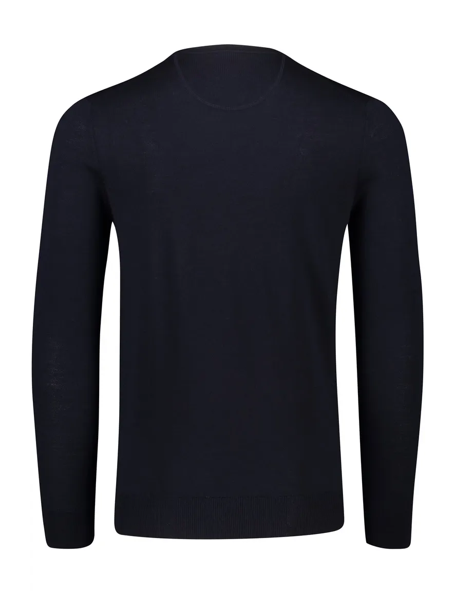 Portofino trui donkerblauw merinowol