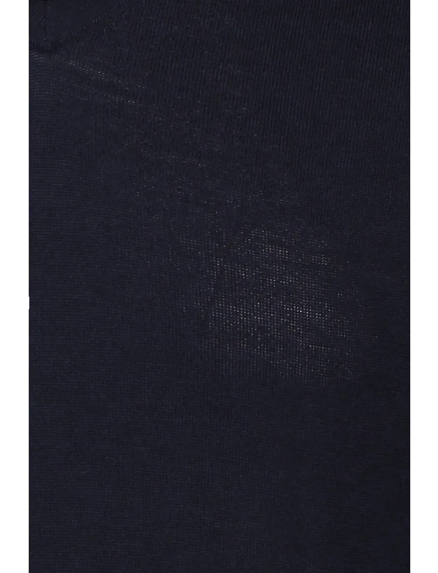 Portofino trui donkerblauw merinowol