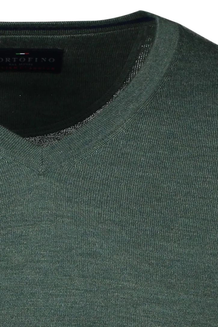 trui Portofino groen gemeleerd
