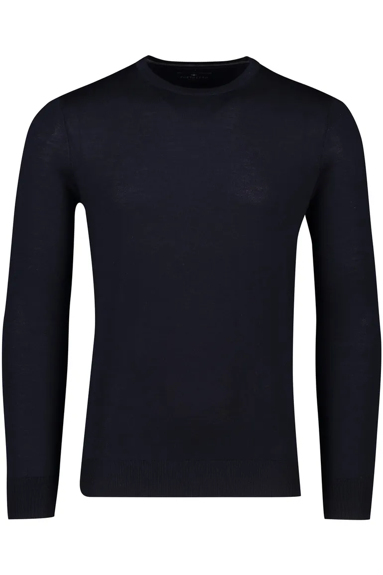 Portofino trui regular fit donkerblauw merinowol