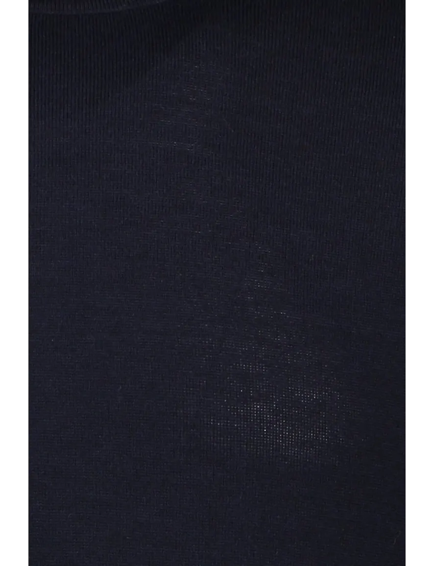 Portofino trui regular fit donkerblauw merinowol