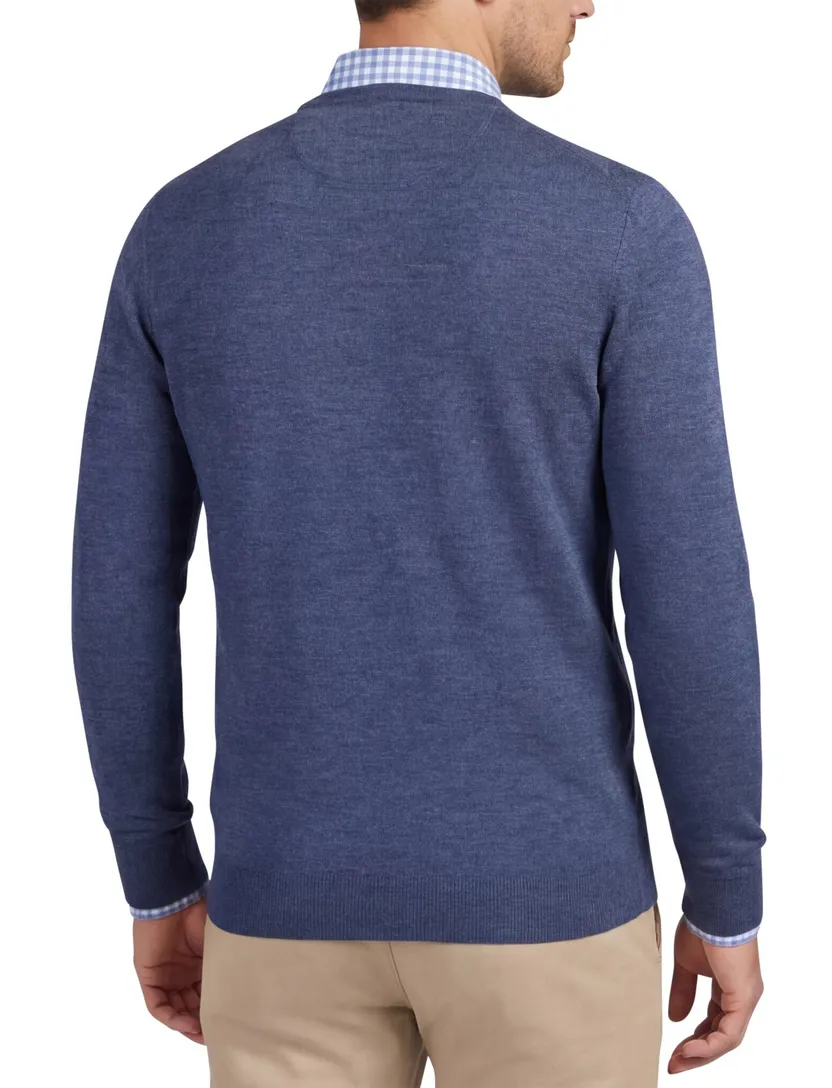 trui Portofino blauw gemeleerd