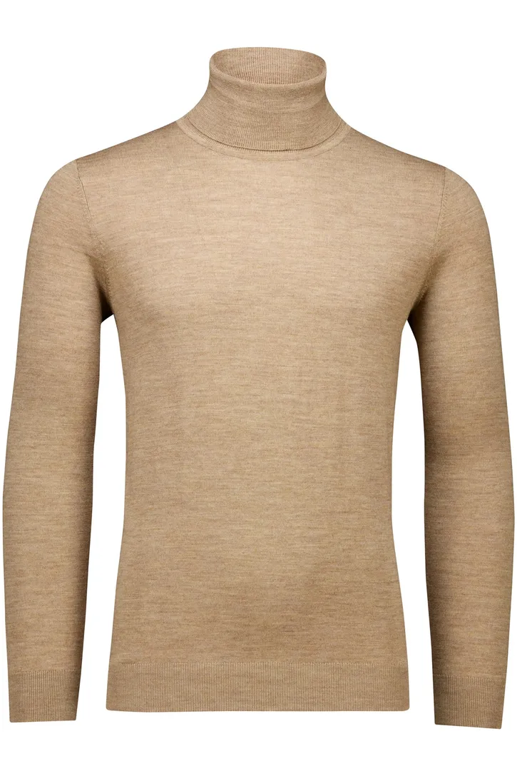 coltrui Portofino effen beige gemeleerd slim fit