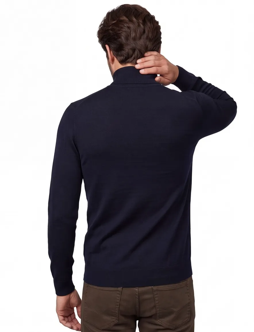 trui extra lange mouwlengte donkerblauw Portofino
