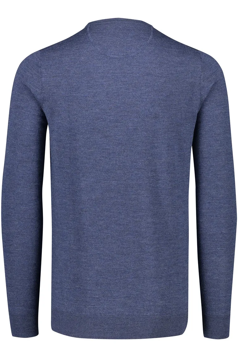 Portofino trui extra lange mouw blauw gemeleerd