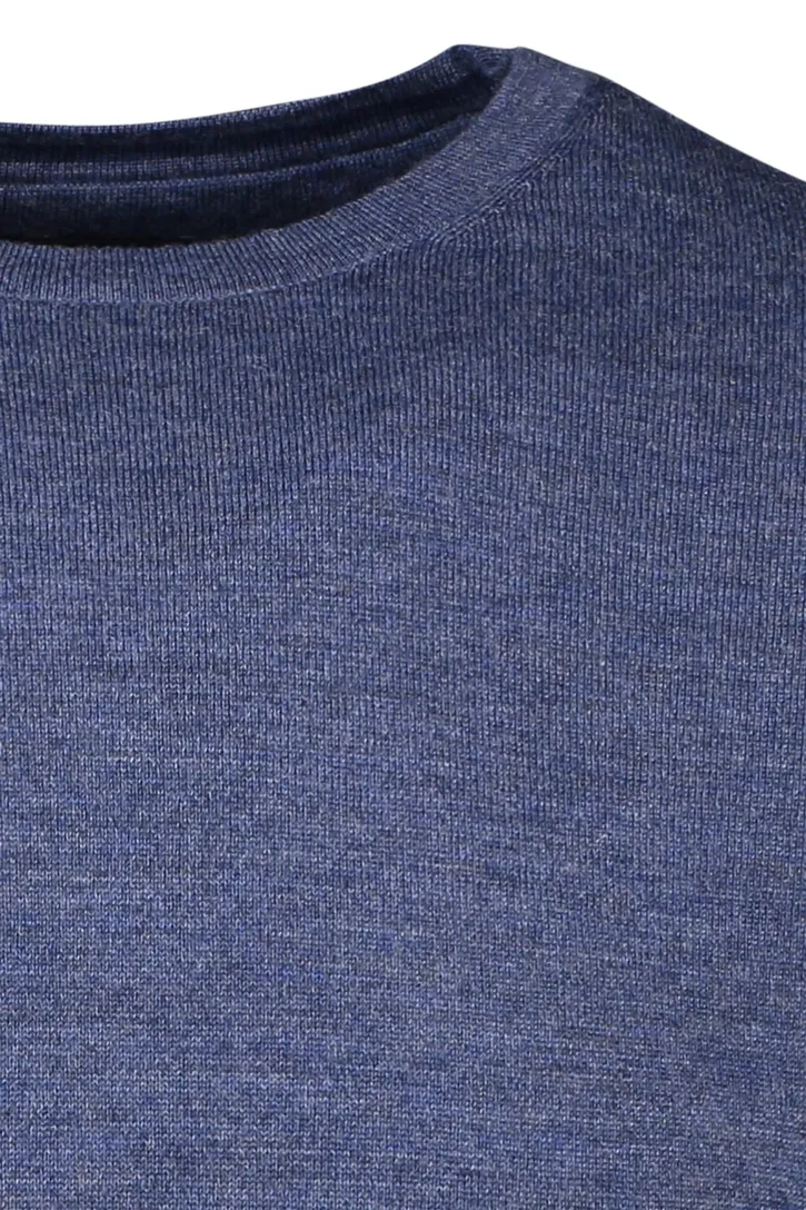 trui extra lange mouw Portofino blauw gemeleerd