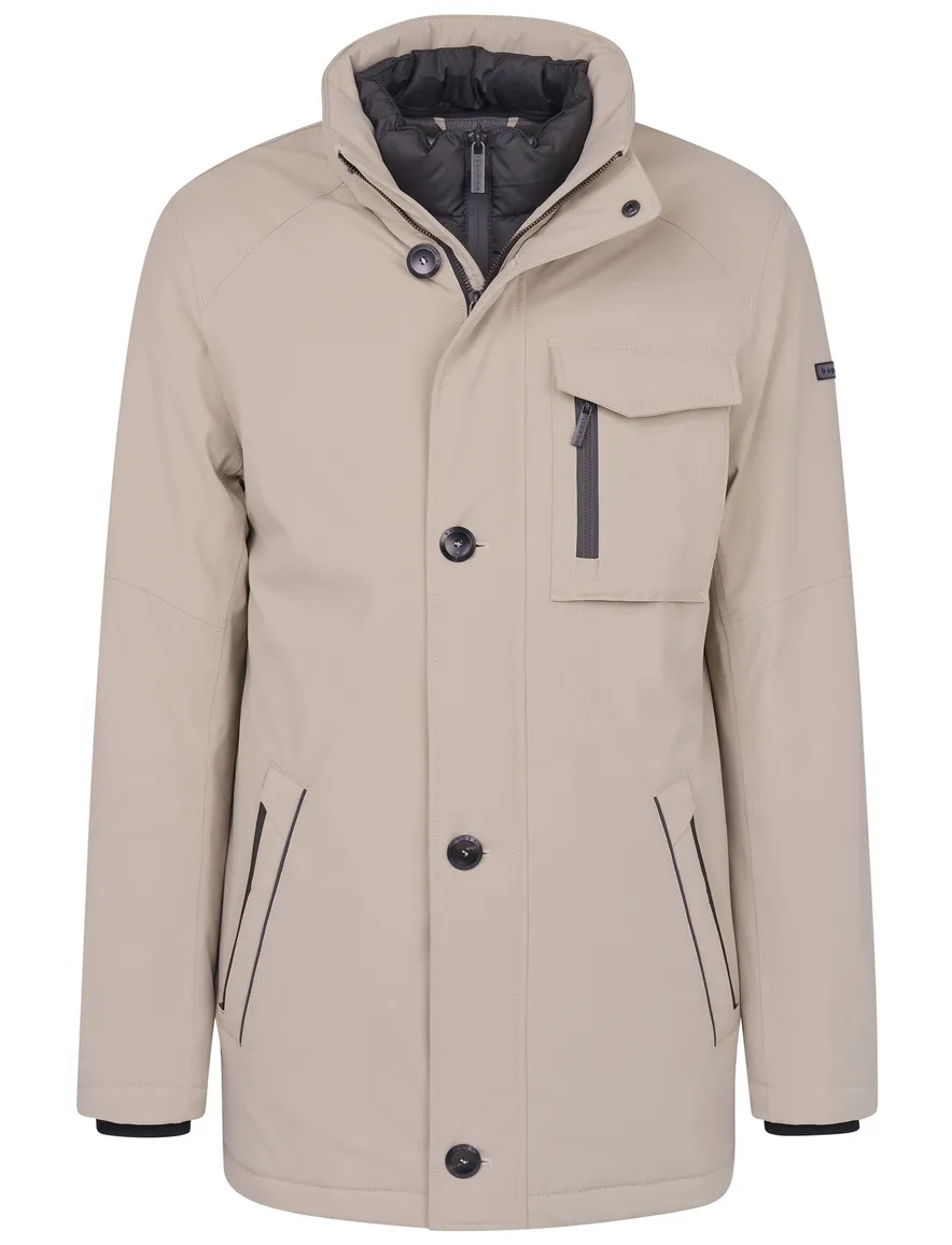 Bugatti winterjas beige waterdicht